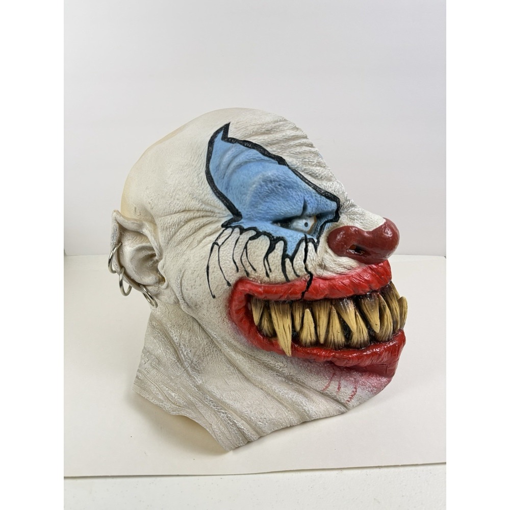 Psycho Murder Clown Latex Mask Adult One Size Halloween Costume Rubies 2010 - Picture 2 of 11